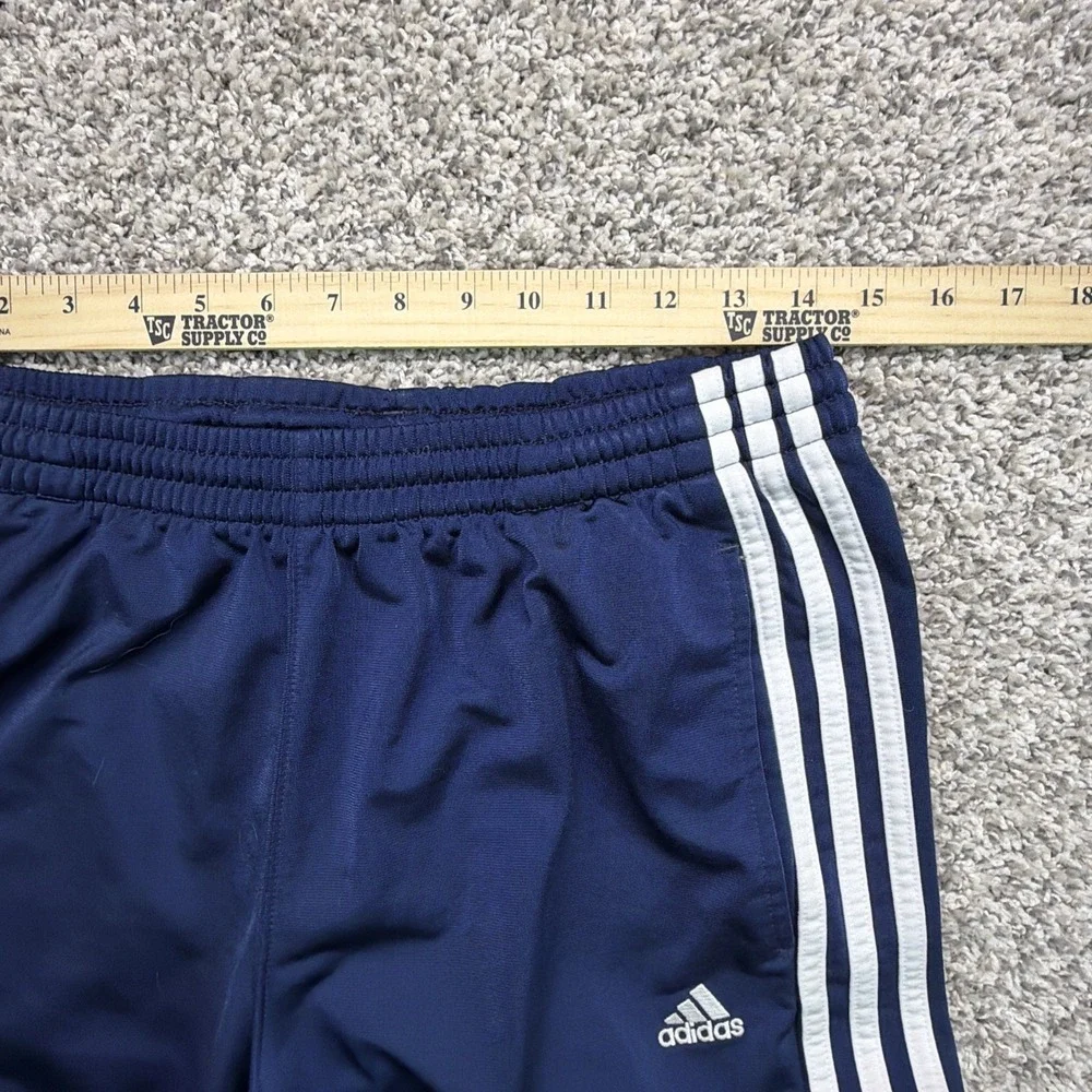 Vintage Y2K Adidas Jogger Pants Blue White 3 Stripes Youth‎ XL 2003